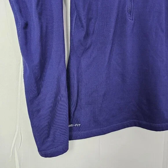 Nike Pro Sweatshirt Womens Small Blue 1/2 Zip DriFit Pullover Activewear - Picture 8 of 13